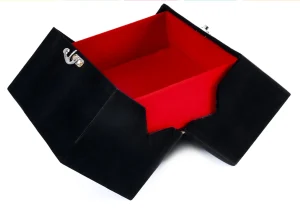 باکس چوبی روکش مخمل لولایی سیلور (سایز ۲)